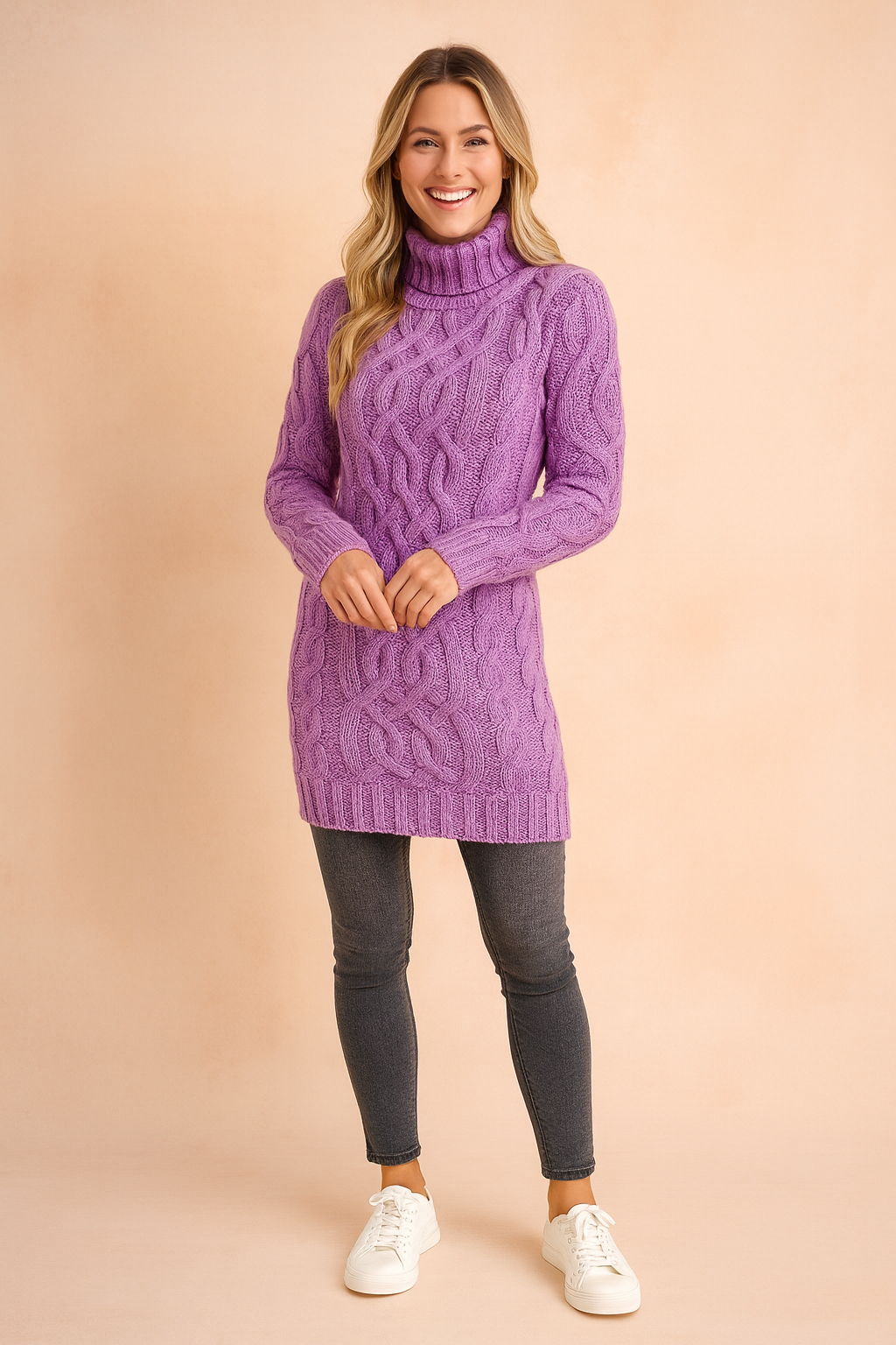 Karolina | Cable-knit turtleneck sweater 5