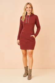 Kinga | Hooded dress with pockets 4
