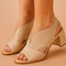 Kinga | Open-toe pumps with a block heel 0