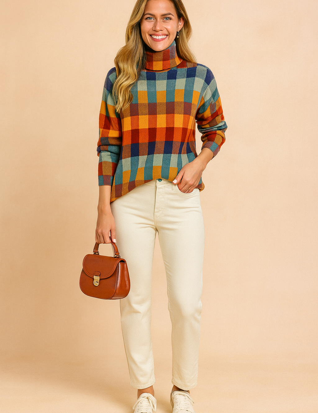 Klara | Colorful Checked Sweater 0