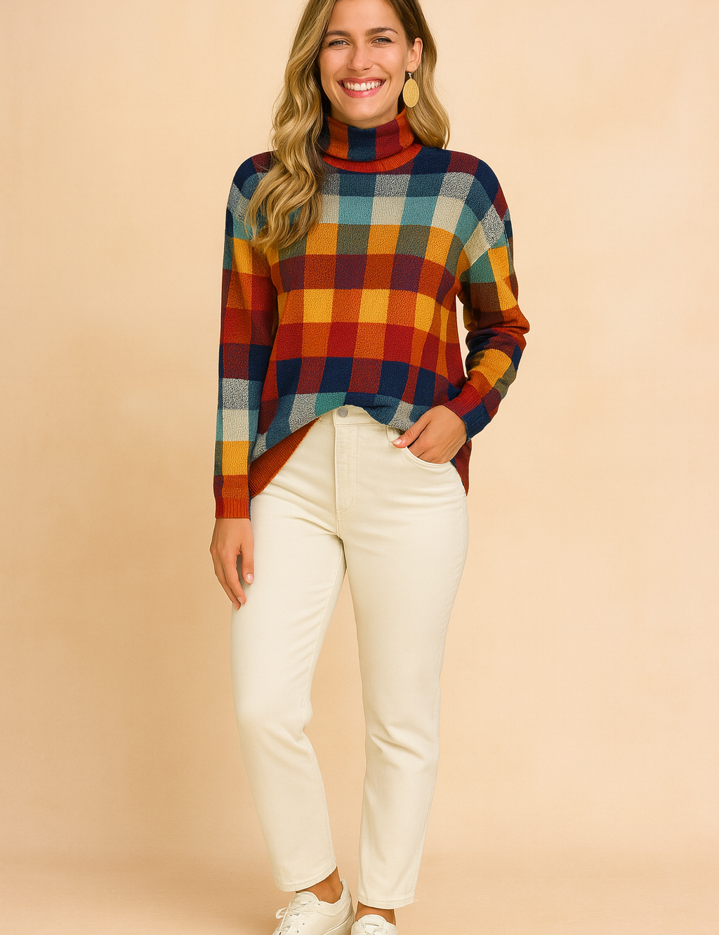 Klara | Colorful Checked Sweater 1