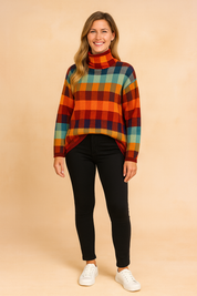 Klara | Colorful Checked Sweater 2