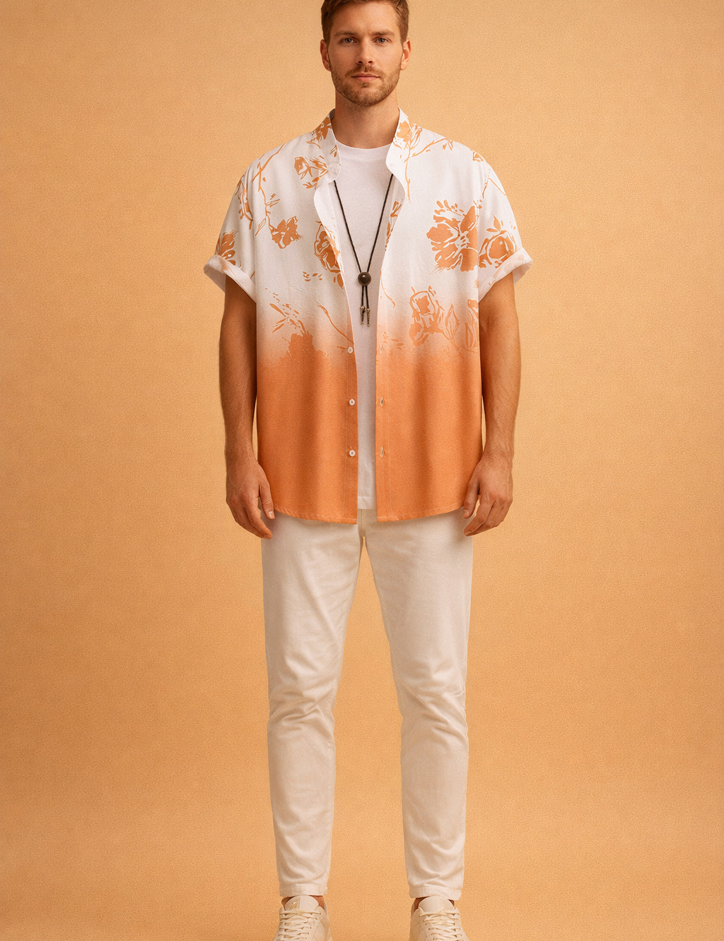 Krzysztof | Men's Hawaiian-style shirt with a 3D floral print for casual days 0