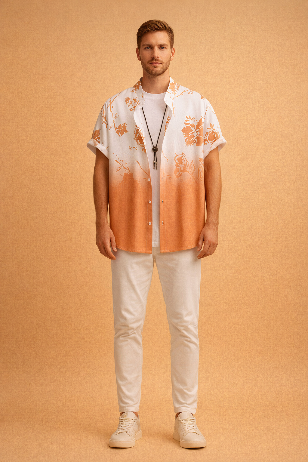 Krzysztof | Men's Hawaiian-style shirt with a 3D floral print for casual days 0