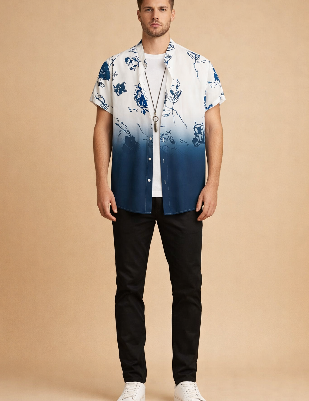 Krzysztof | Men's Hawaiian-style shirt with a 3D floral print for casual days 1