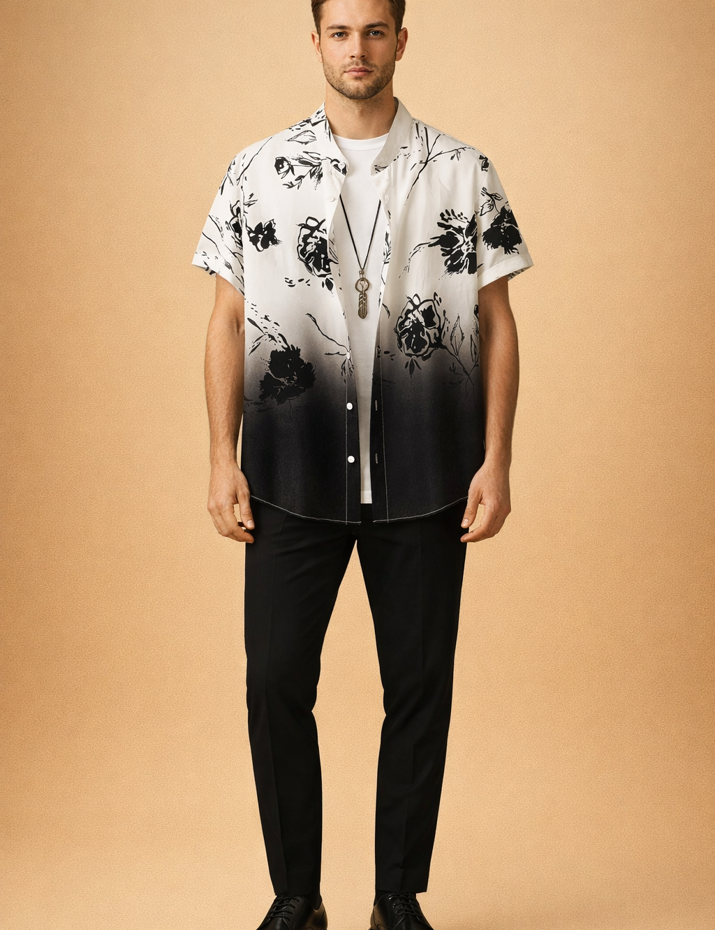 Krzysztof | Men's Hawaiian-style shirt with a 3D floral print for casual days 2