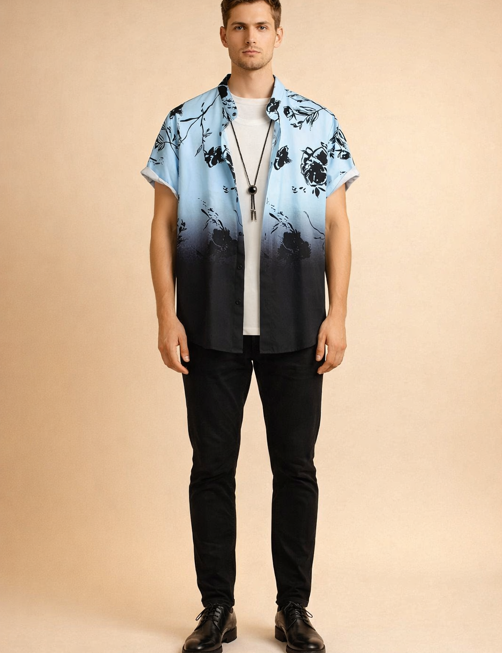 Krzysztof | Men's Hawaiian-style shirt with a 3D floral print for casual days 3