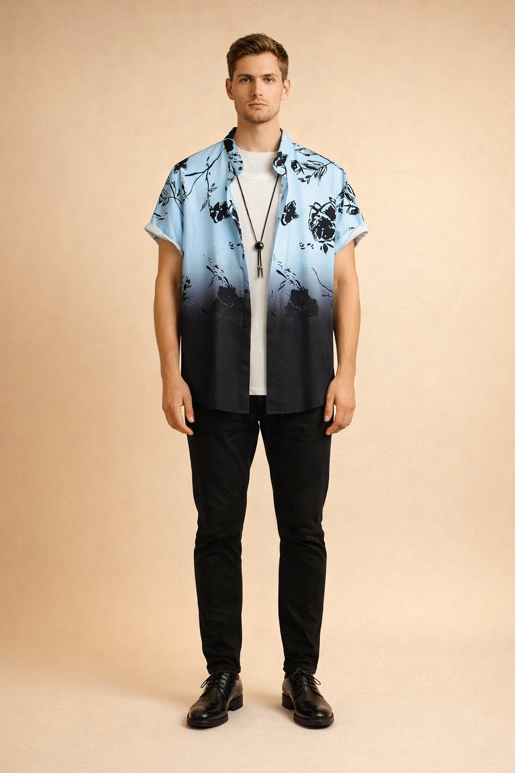 Krzysztof | Men's Hawaiian-style shirt with a 3D floral print for casual days 3