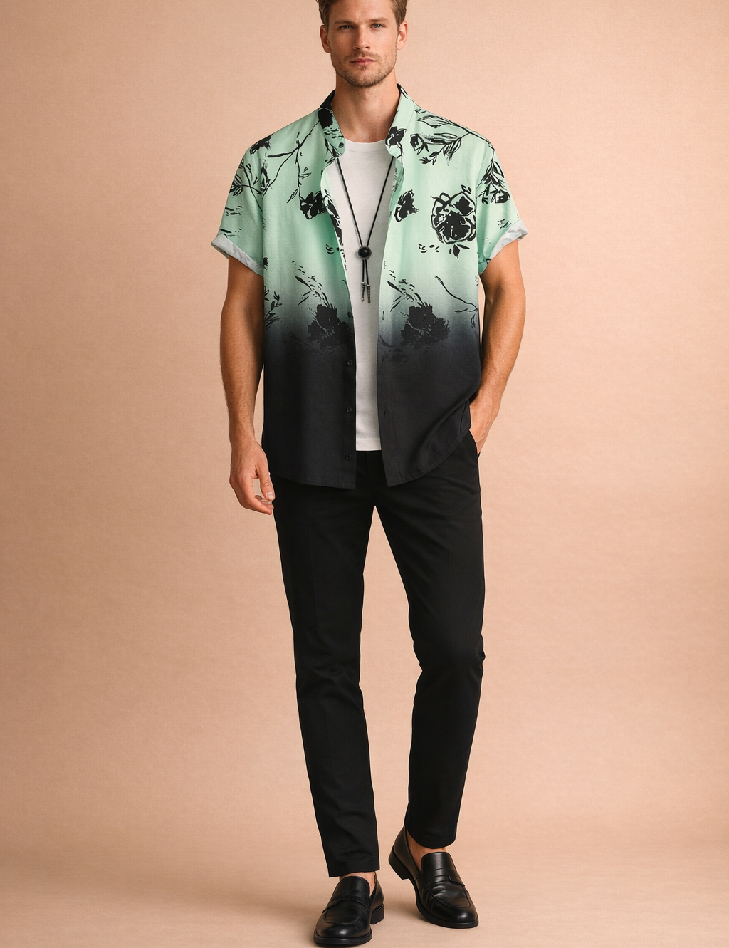 Krzysztof | Men's Hawaiian-style shirt with a 3D floral print for casual days 4