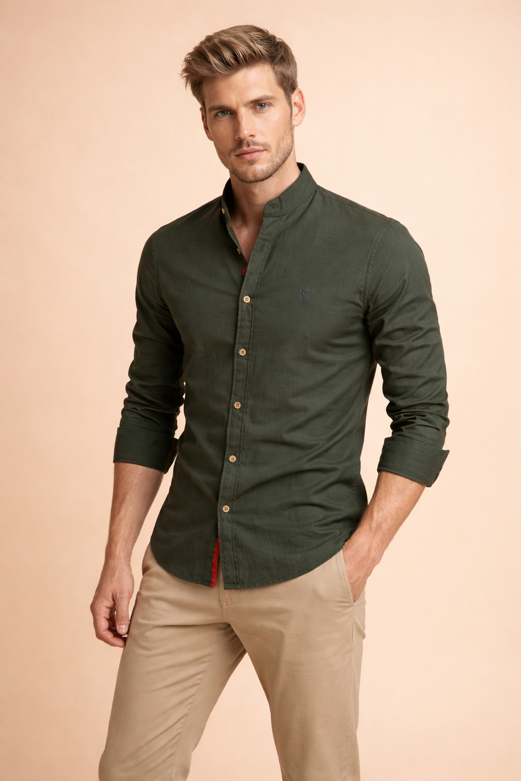 Krzysztof | Men's casual long-sleeved button-down top 0