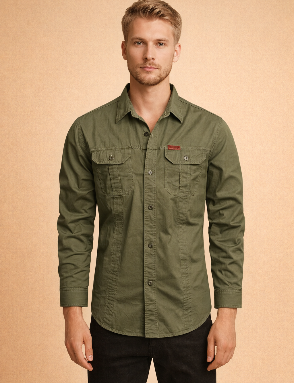 Kyle | Structured men's button-up top for everyday wear 0