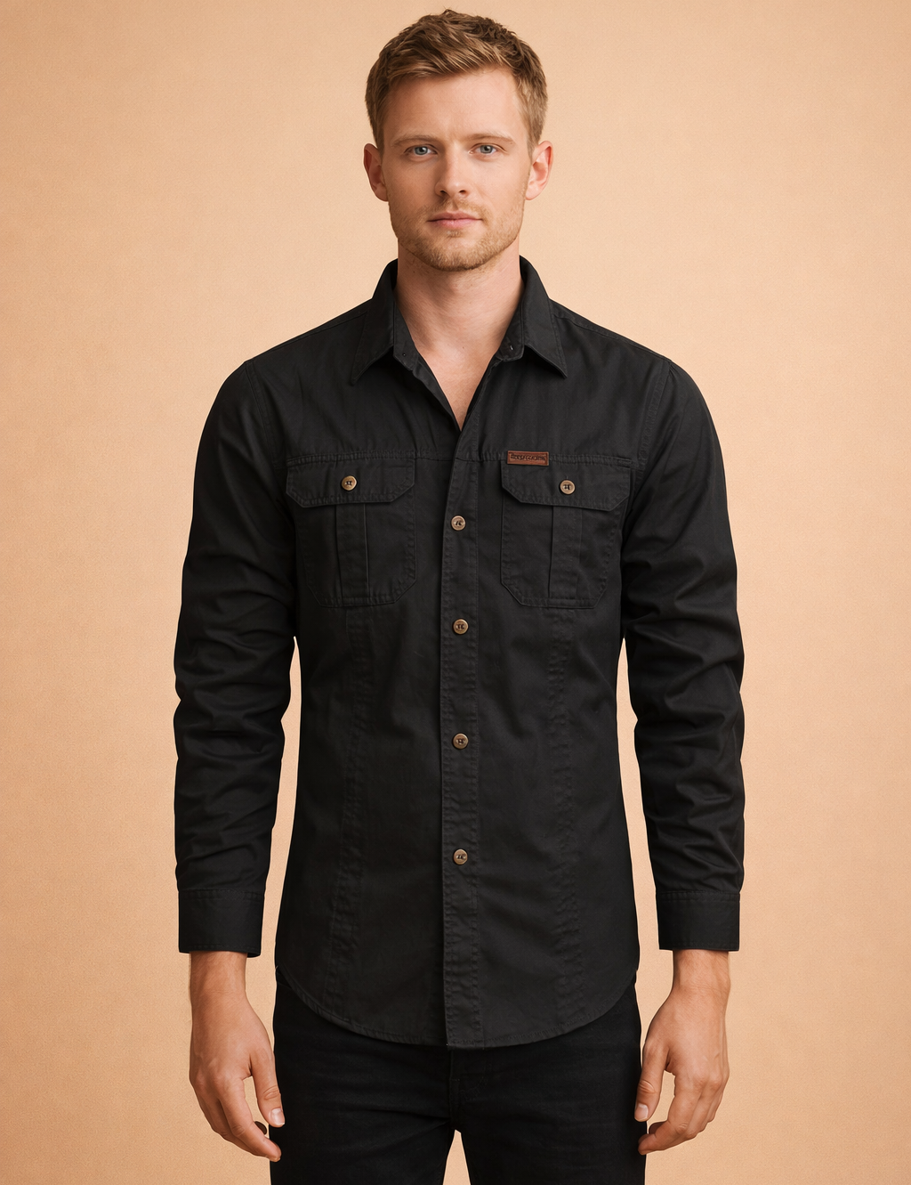 Kyle | Structured men's button-up top for everyday wear 1