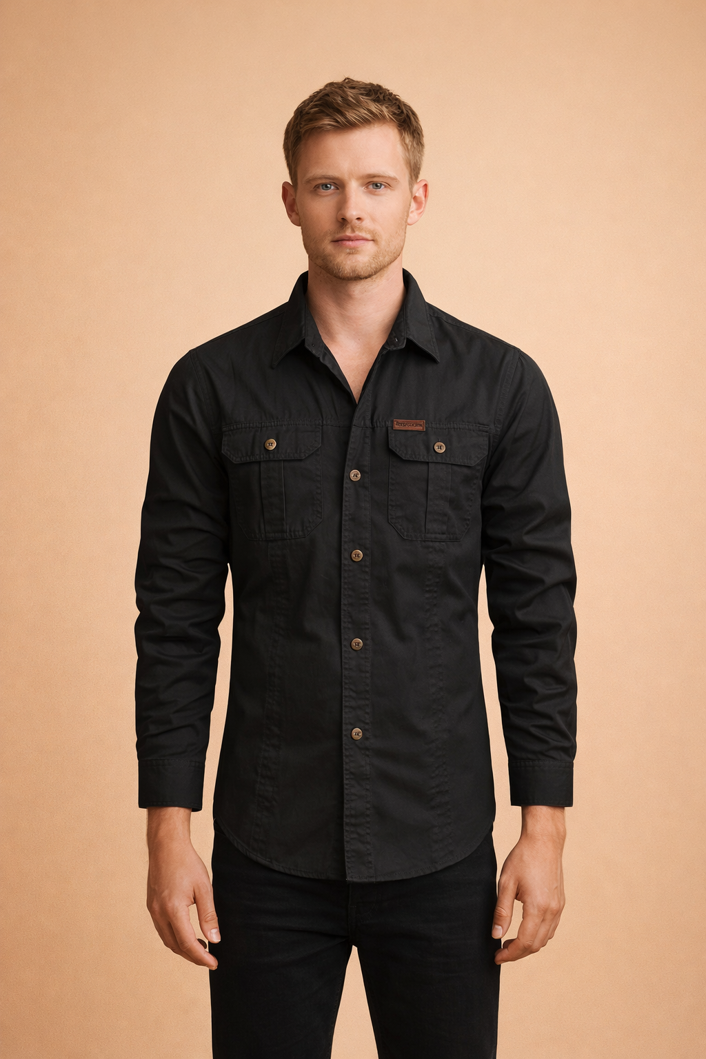 Kyle | Structured men's button-up top for everyday wear 1