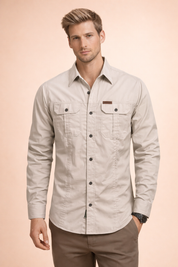 Kyle | Structured men's button-up top for everyday wear 2