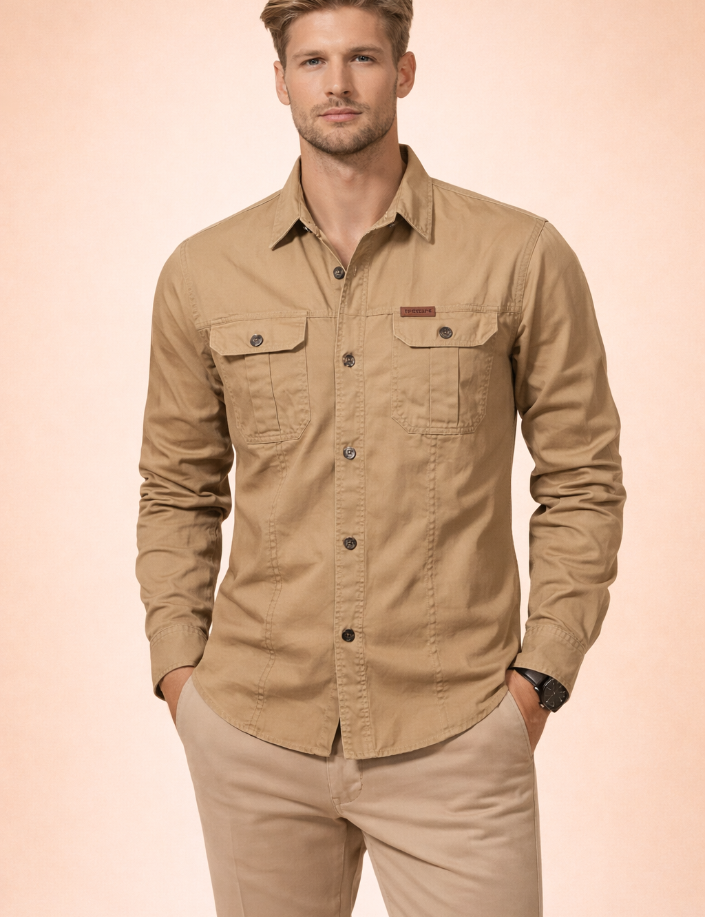 Kyle | Structured men's button-up top for everyday wear 3