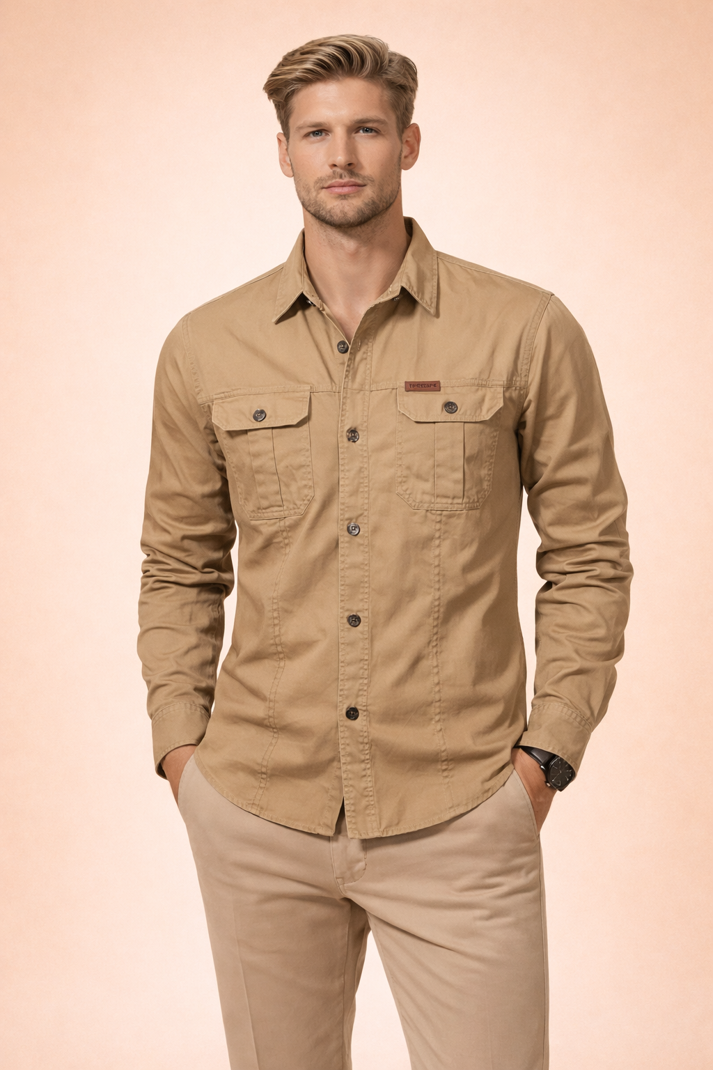 Kyle | Structured men's button-up top for everyday wear 3