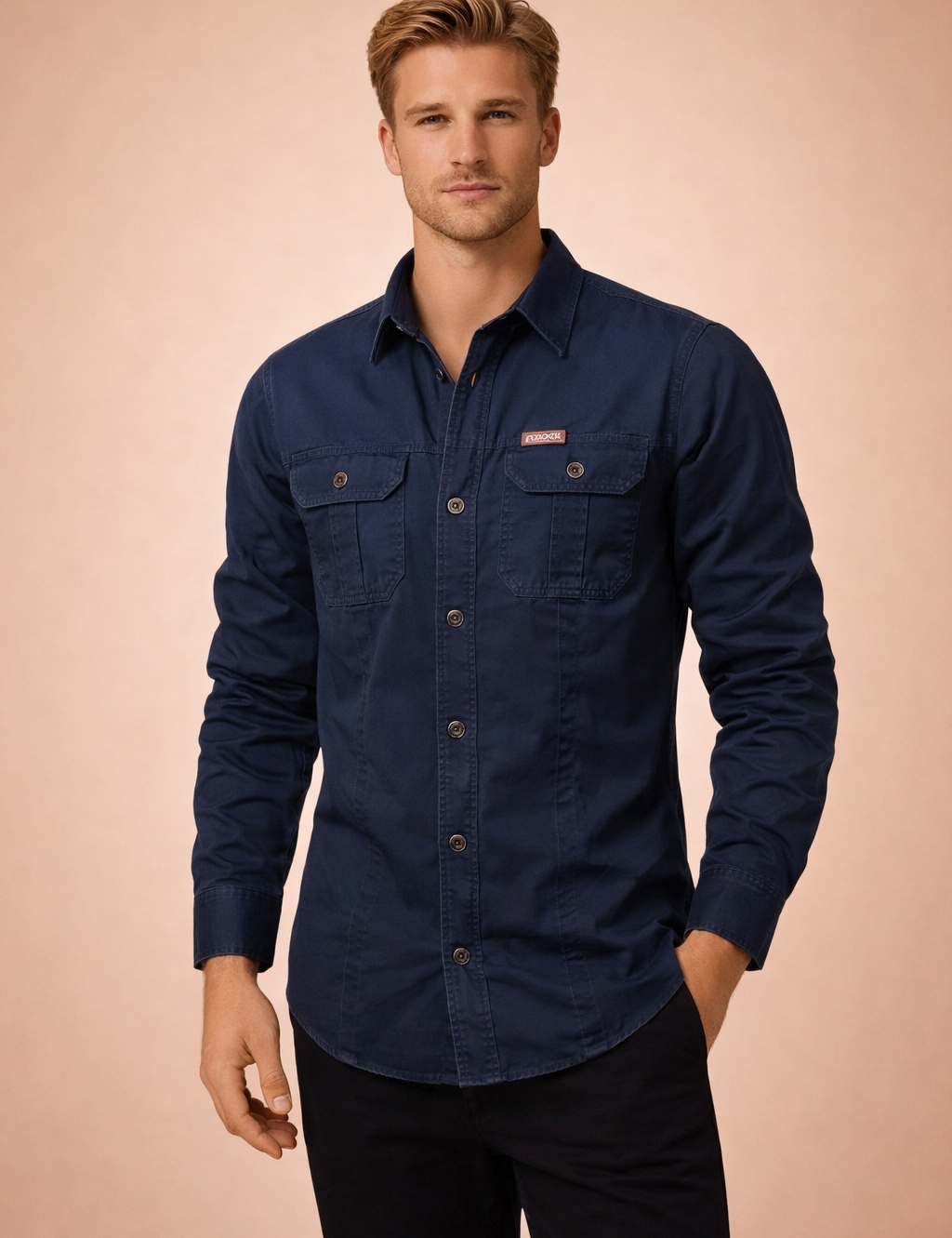 Kyle | Structured men's button-up top for everyday wear 4