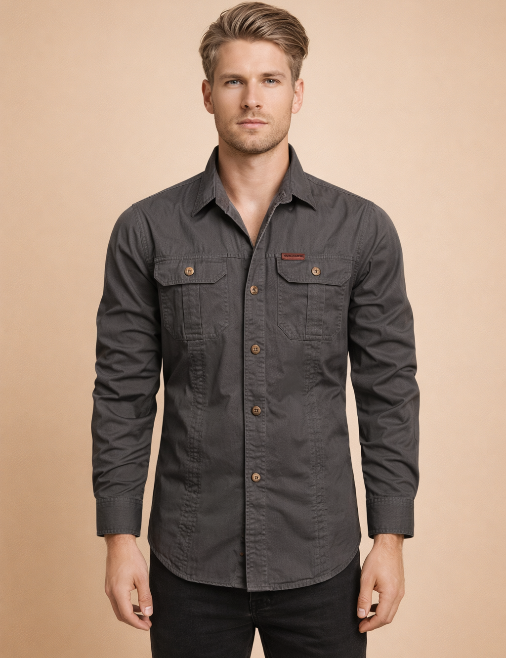 Kyle | Structured men's button-up top for everyday wear 5