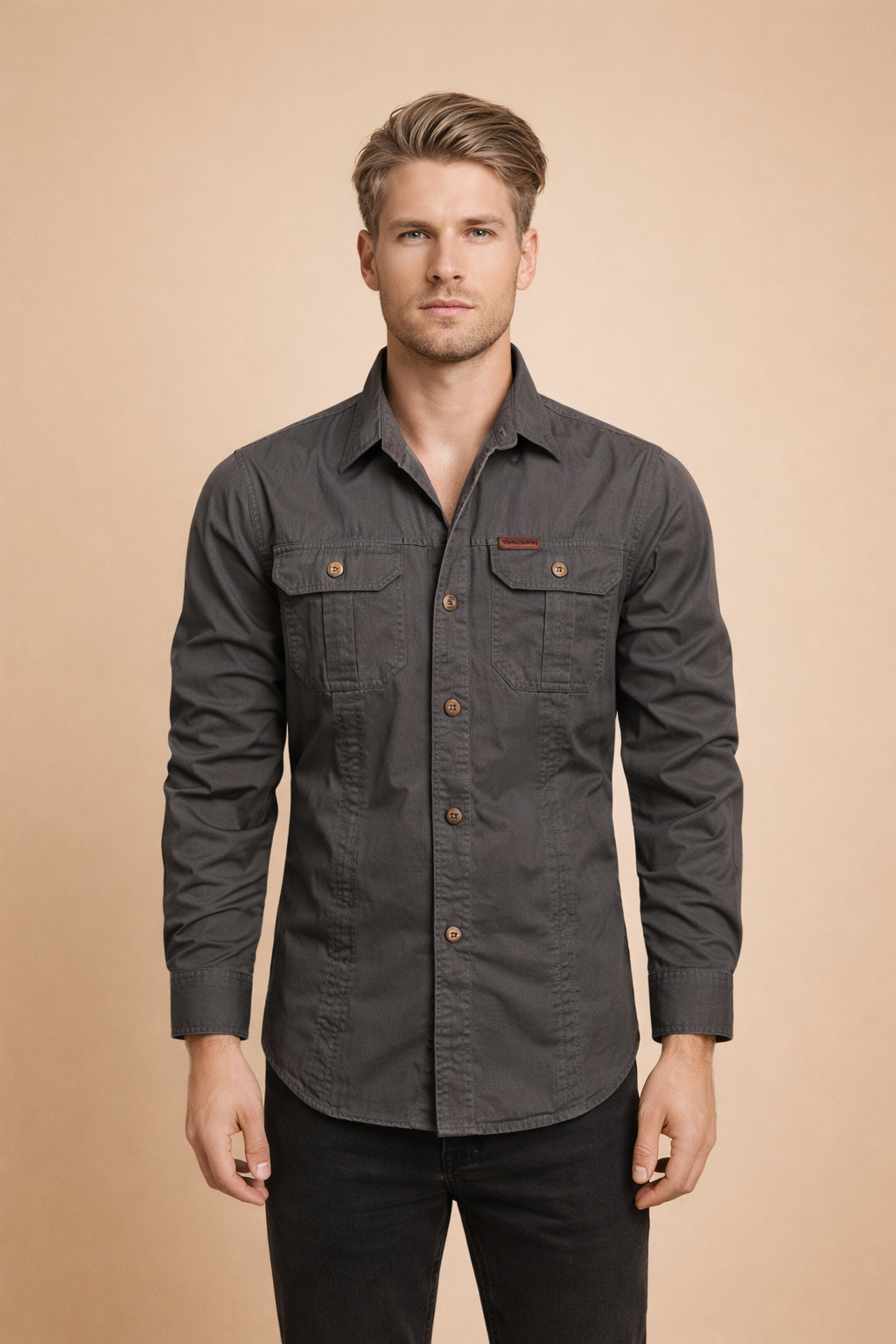Kyle | Structured men's button-up top for everyday wear 5