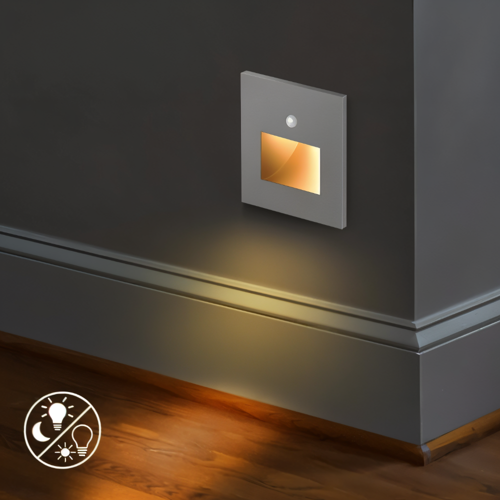 LED Motion Sensor Stair Light, Energy-Efficient Indoor Step Lighting in Gold, Black, White, and Silver 3