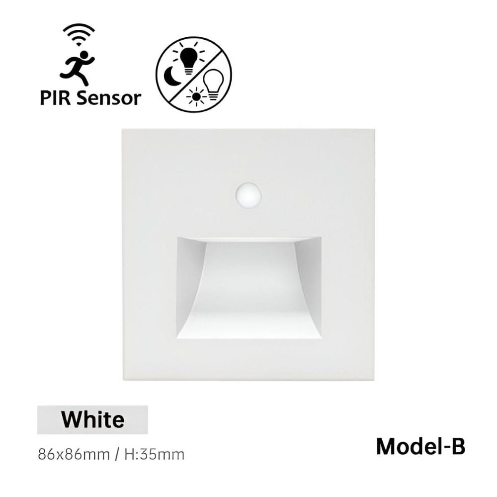 LED Motion Sensor Stair Light, Energy-Efficient Indoor Step Lighting in Gold, Black, White, and Silver 9