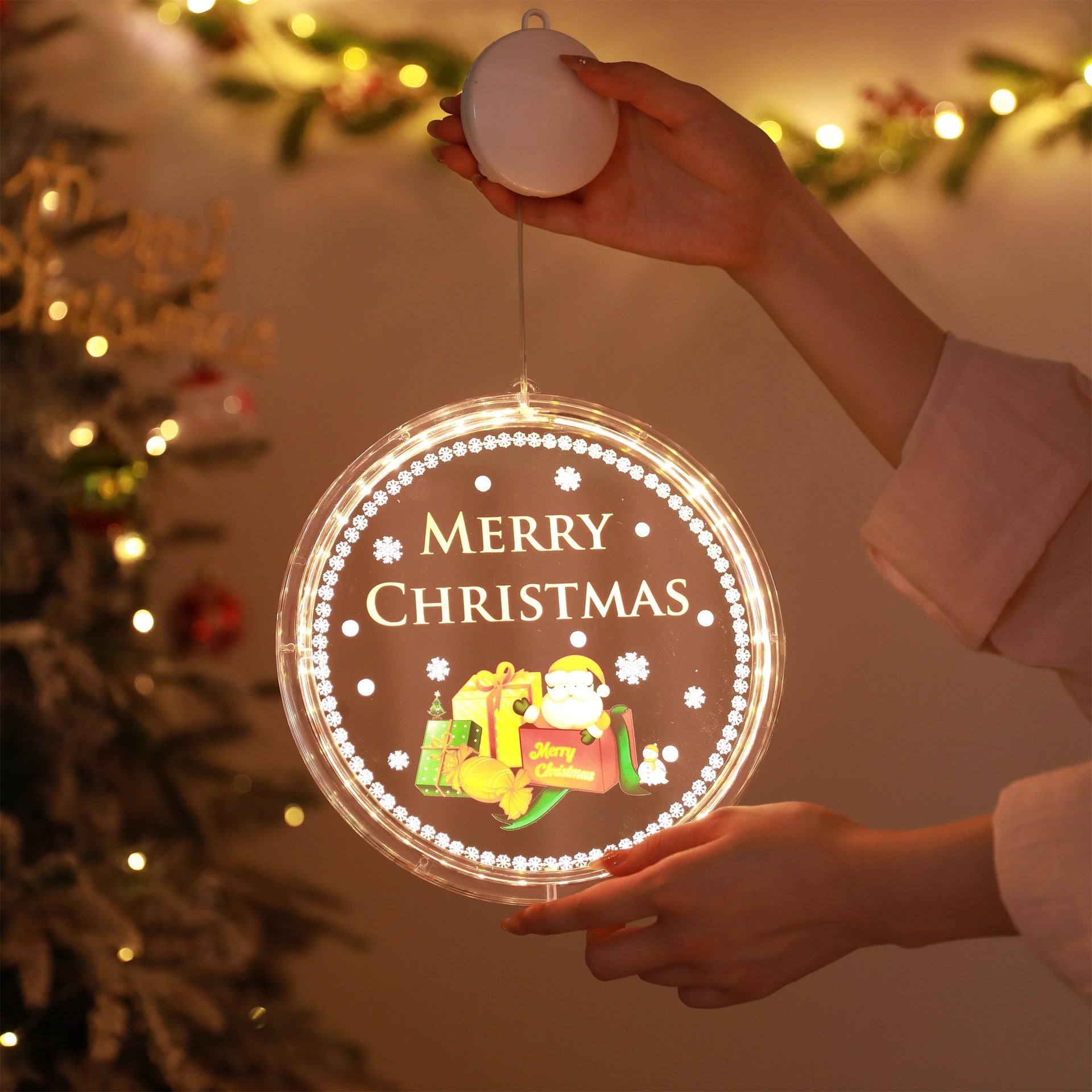 LED light chain, hanging lamp, bell, snowflake, moose, decorative festoon lamp 3