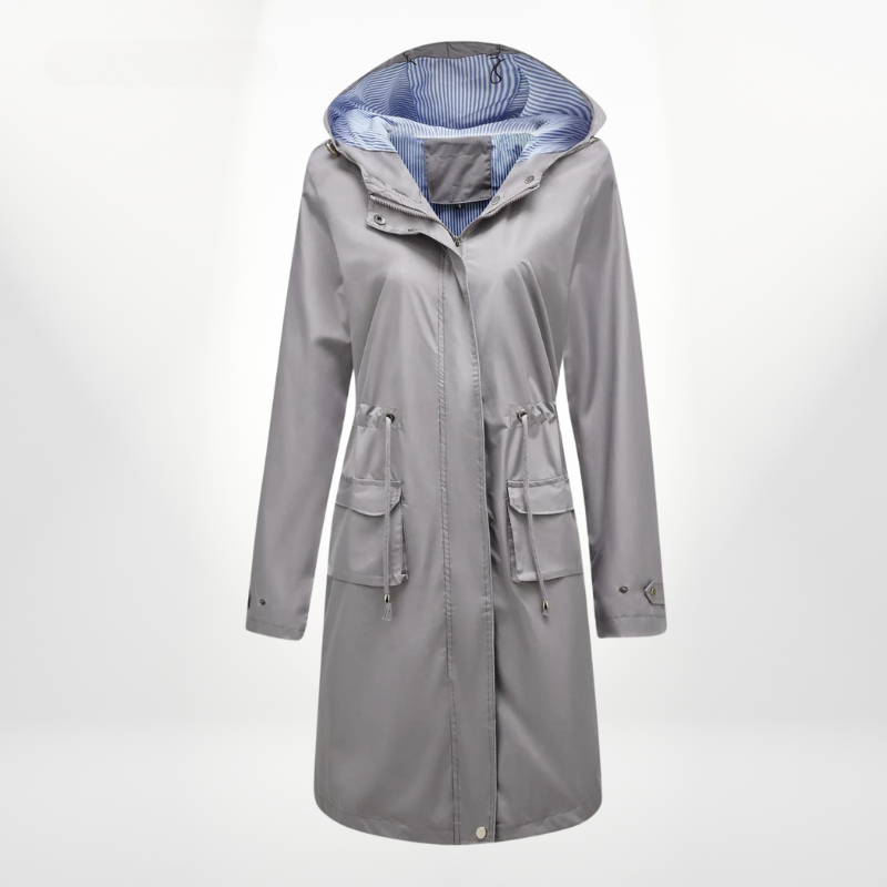 LIZAYA | Elegant Trenchcoat Drawstrings 8