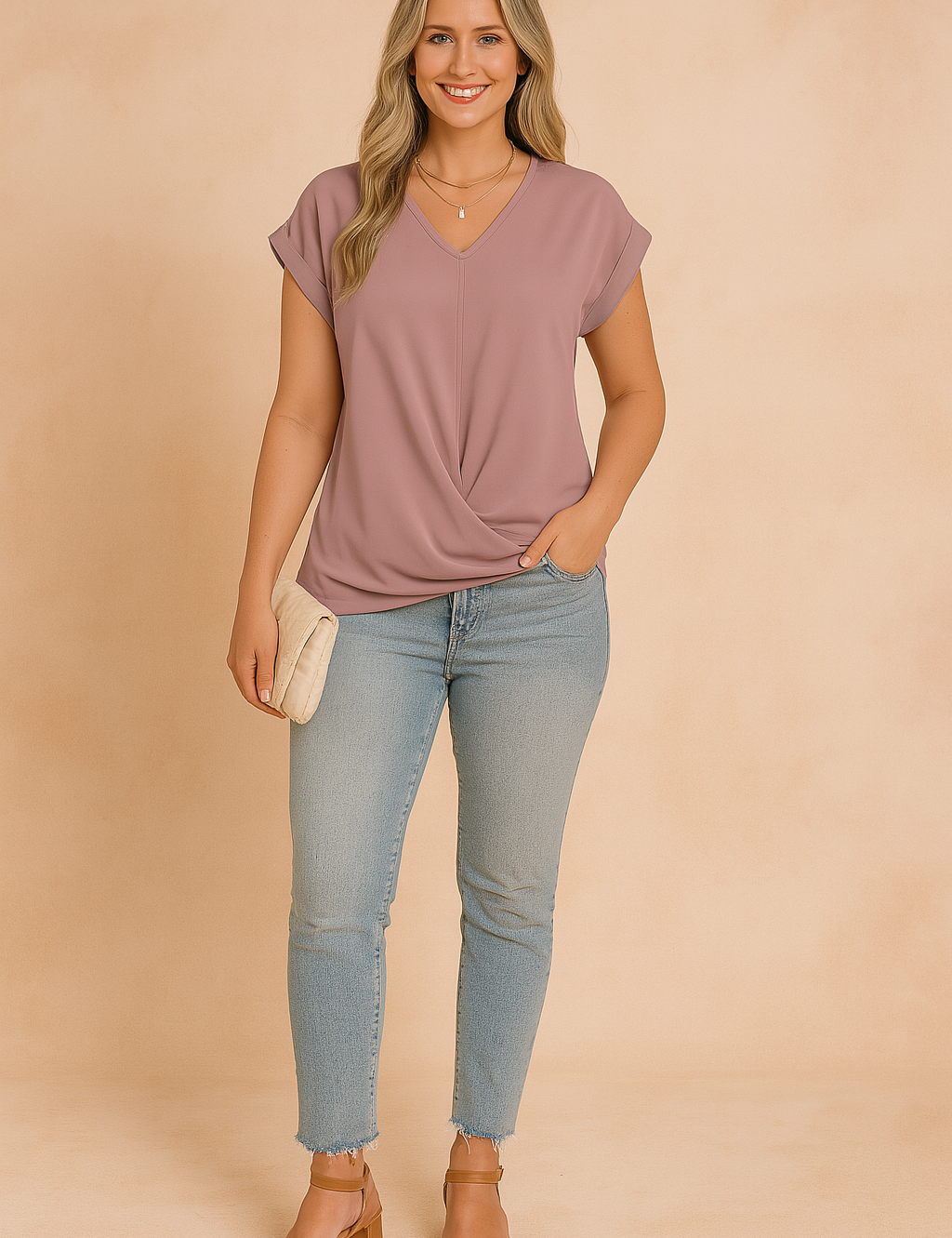 Lana | Feminine wrap front blouse 2