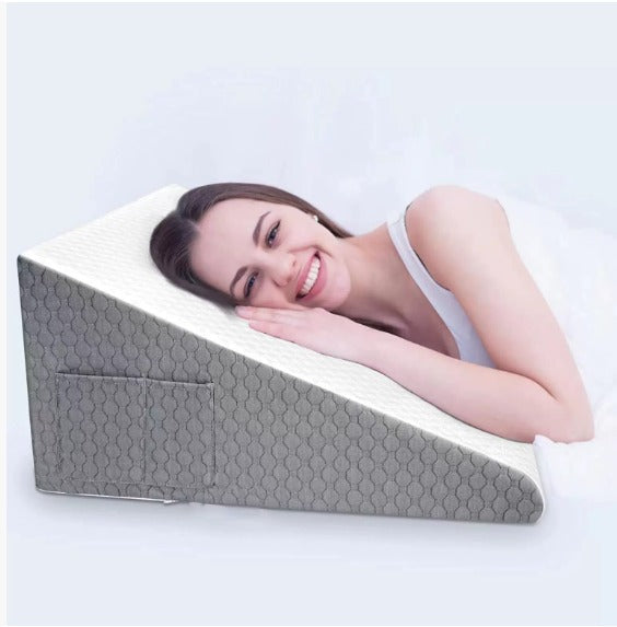 Large Triangle Wedge Pillow | Adjustable Foam for Acid Inflow, Back Pain and Post-Surgery Recovery 0