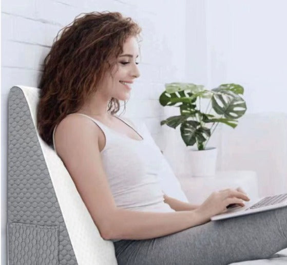 Large Triangle Wedge Pillow | Adjustable Foam for Acid Inflow, Back Pain and Post-Surgery Recovery 1