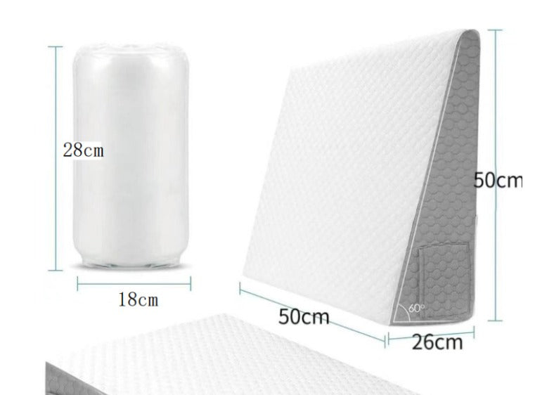 Large Triangle Wedge Pillow | Adjustable Foam for Acid Inflow, Back Pain and Post-Surgery Recovery 2