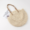 Large Woven Beach Bag Tote with Round Design & Comfortable Shoulder Strap - Perfect for Beach Outings and Everyday Use 0