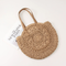 Large Woven Beach Bag Tote with Round Design & Comfortable Shoulder Strap - Perfect for Beach Outings and Everyday Use 3