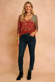 Lena | Deep V-neck sweater 0