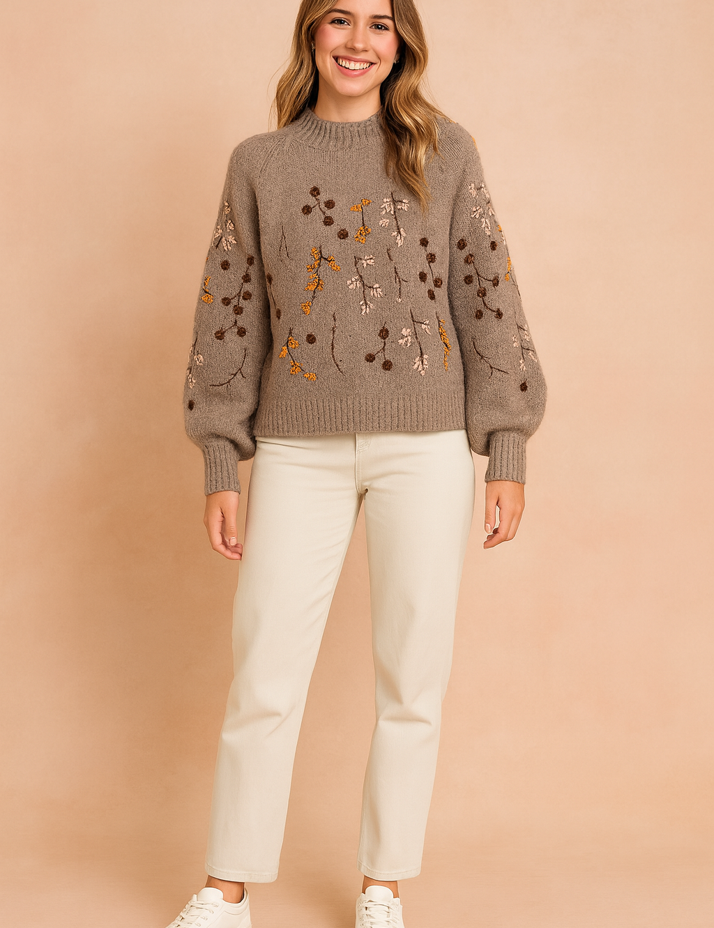 Lena | Sweater with an autumn motif 0