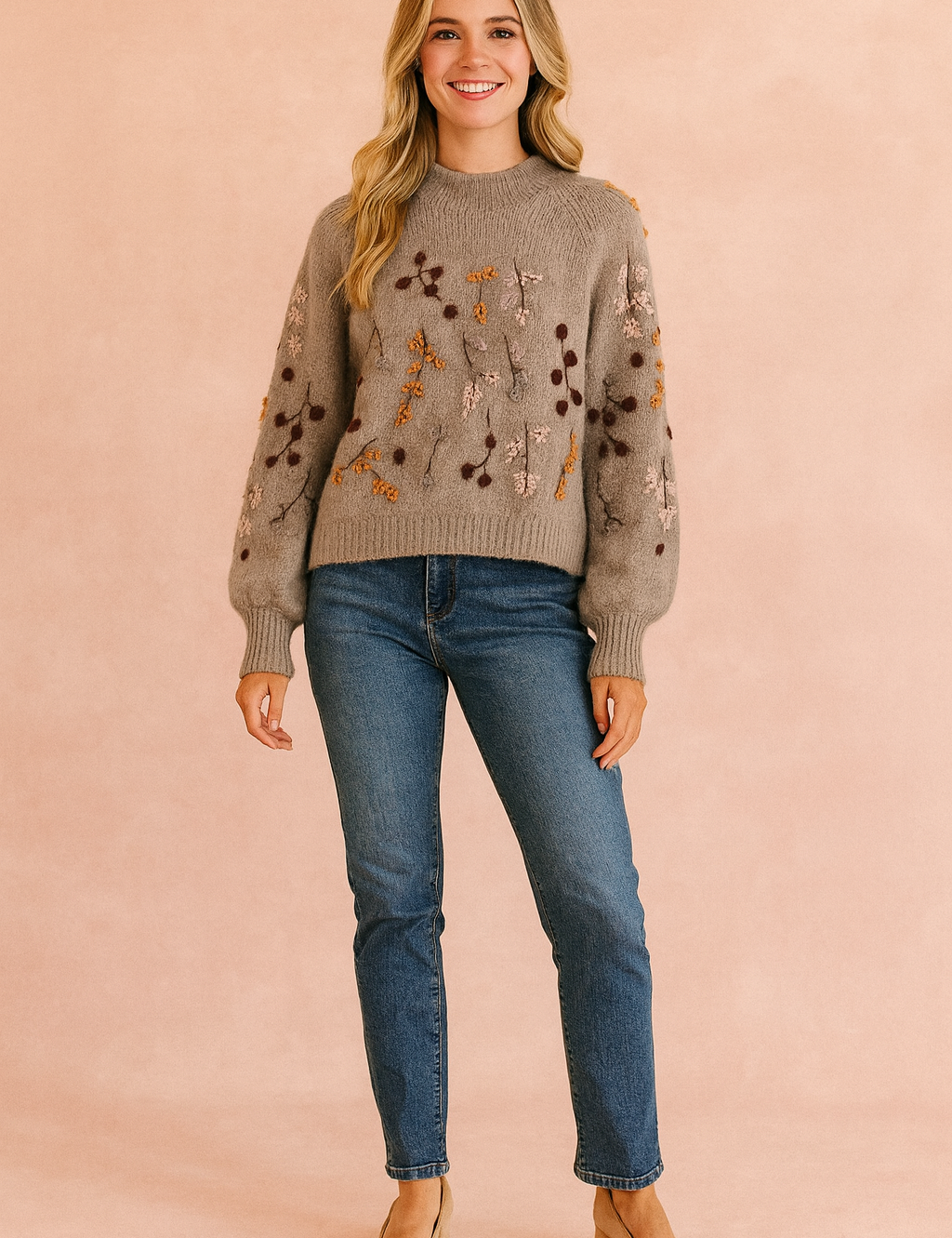 Lena | Sweater with an autumn motif 1