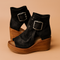 Lena | Wedge sandals with a large buckle 0