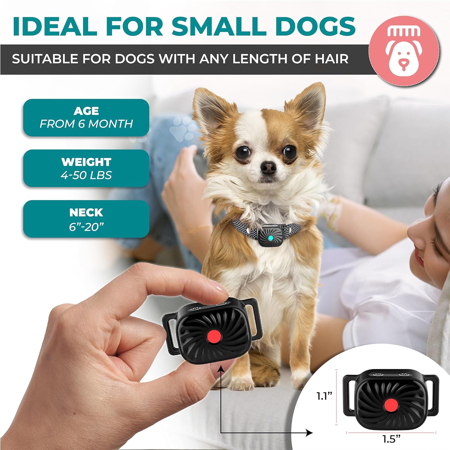 Lenny | Bark-Stop Collar – Relaxed Everyday Life for Small Dogs 2