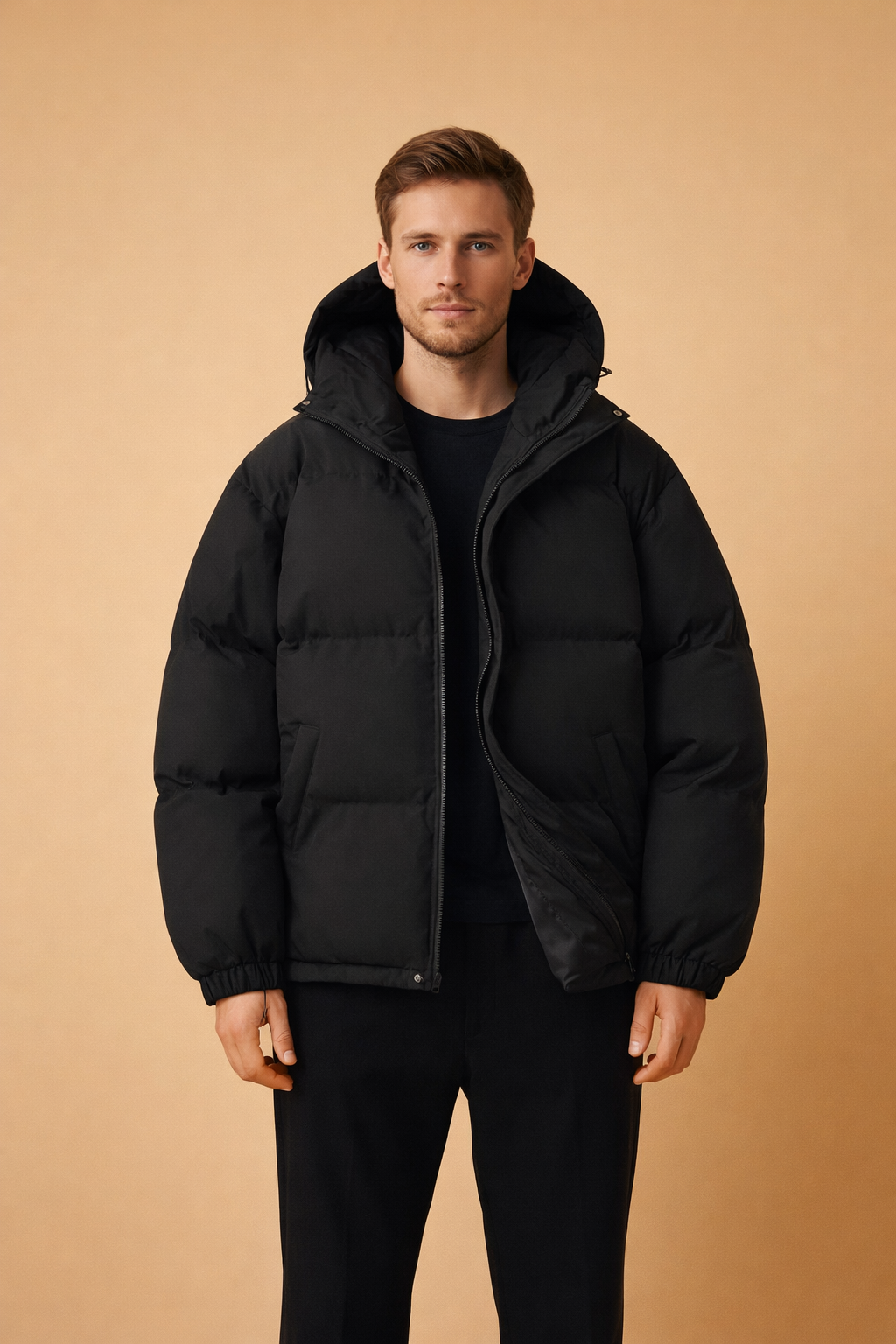 Levent | Modern men's hooded down jacket 2