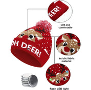 Light Up Christmas Hat with Colorful LED Lights – Stretchy Knit Beanie for All Ages and Holiday Celebrations 3