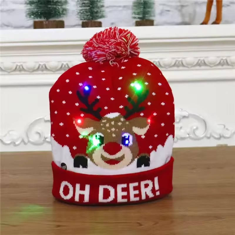 Light Up Christmas Hat with Colorful LED Lights – Stretchy Knit Beanie for All Ages and Holiday Celebrations 6