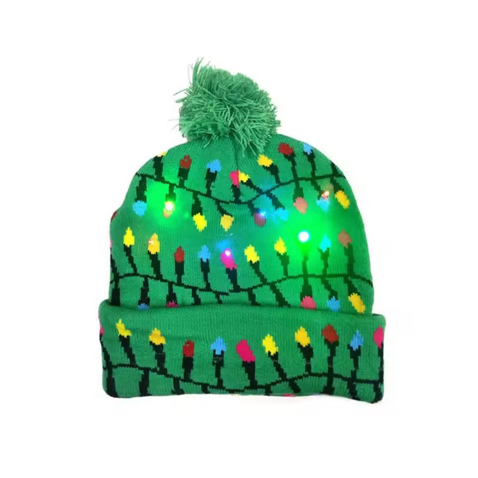 Light Up Christmas Hat with Colorful LED Lights – Stretchy Knit Beanie for All Ages and Holiday Celebrations 8