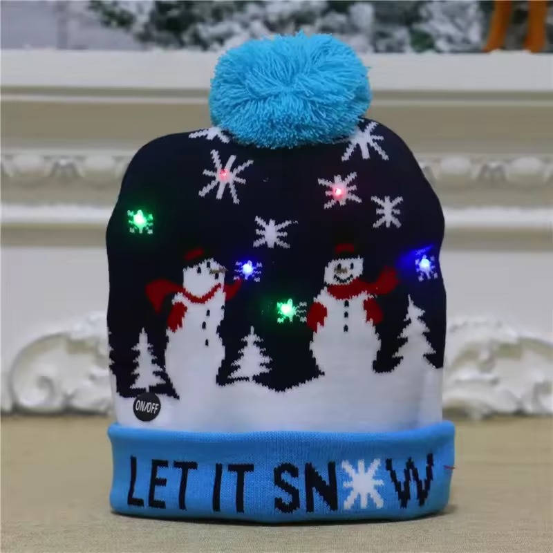 Light Up Christmas Hat with Colorful LED Lights – Stretchy Knit Beanie for All Ages and Holiday Celebrations 9