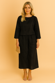 Lily | Airy Linen Set: Blouse and Trousers 0