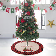 Linen Christmas Tree Skirt Car Christmas Tree 120CM Christmas Decorations Tree 3