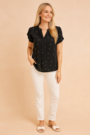 Livia | Girly blouse with a heart motif 4