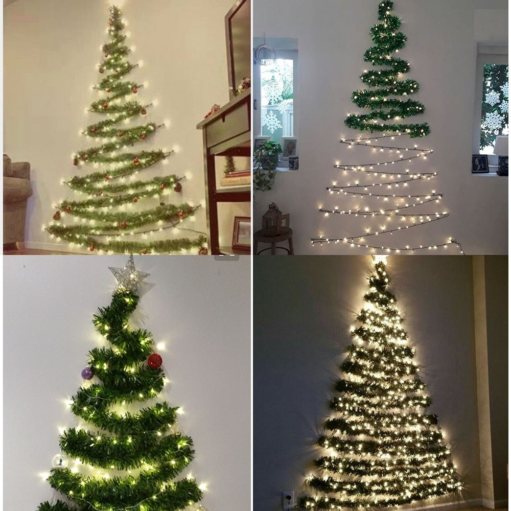 Long Christmas decoration with pine tree 7