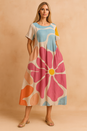 Lottie | Flowy Floral Boho Dress 0