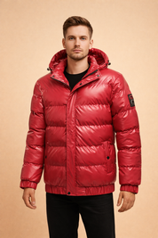 Lucian | Men's Quilted Hooded Jacket – Modern Urban Winter Style 0