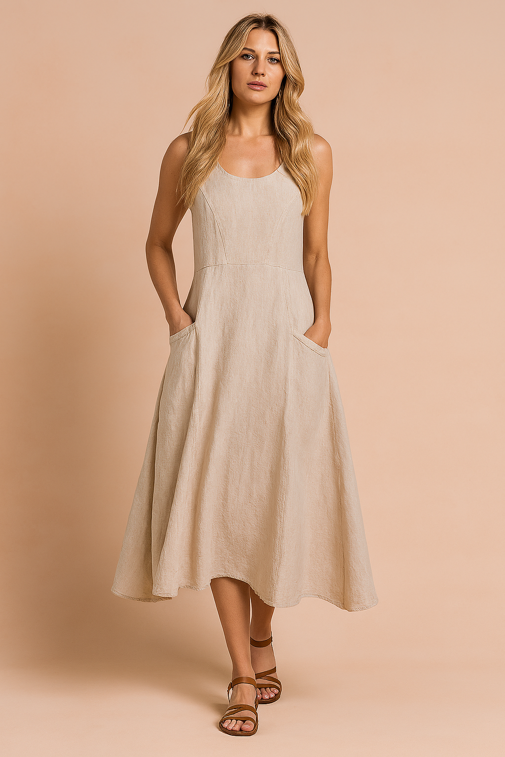 Lucy | Casual maxi dress with pockets and a loose fit 0